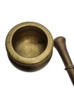 Vintage Antique Solid Brass Mortar And Pestle Heavy Apothecary Spice Grinder
