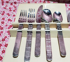 New Cambridge Aztec Stainless Steel Flatware 20 Piece Set Service 4 Discontinued