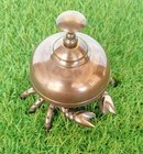 Vintage Antique Brass Crab Bell Hotel Counter Reception Bell Office Desk Bell