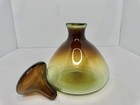 Vintage Mcm Indiana Handcraft Glass 6533 Decanter In Burnt Honey 6 25    W stopper