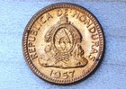 1957 Honduras 1 Centavo Unc 