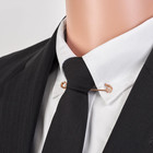 Collar Pins For Men Safety Pin Style Tie Bar For Wedding Business 3 Pcs