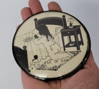 Girl Silhouette Art Round Frame Bedtime Prayers Vintage Small Cute Wall Hanging