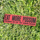 Eat More Possum Bumper Sticker - Arkansas Red Vintage Style - Vinyl 80s 90s