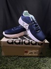 Adidas Cloudfoam Comfy Women s Everyday Ultra-light Running Shoes Blue White New