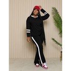 Womens 2pcs Outfits Casual Long Sleeve Top Flare Pants Lounge Breathable Sets