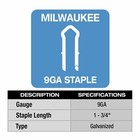 Milwaukee Mpu134-960 1 75  9 Gauge Galvanized Staples