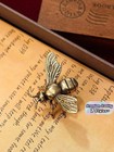 2pc Vintage Brass Bee Figurine Bronze Insect Statue Desk Home Decor Gift