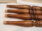Vintage Lot Of 4 Round Wood Spindles Salvaged  14   3 4  Pegs 15 1 2  Total Leng