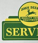18 Inch John Deere Farm Equipment Service Vintage Style Die Cut Sign