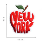 Ny New York - Red The Big Apple - Embroidered Iron-on Patch
