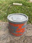 Vintage Old Pal Woodstream Galvanized Floating Minnow Bucket