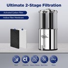 2 25 Gal Gravity-fed Water Filter System 4 Filters Stainless-steel Home Purifier
