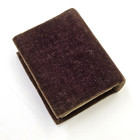 Antique Victorian Velvet Miniature Book Trinket Box Sewing Needle Case Portrait
