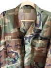 Us Military Jacket Men L Long Brown Camo Button Down Vintage Retro Field Combat