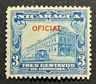 Travelstamps  Nicaragua Official Overprint Stamps - 3 Centavo Mint Mnh Og
