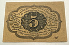 Genuine 1862-63 1st Issue 5c Crisp Fractional Postage Currency