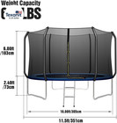 10 Ft Trampoline For Kids  Outdoor Trampoline With Safe Enclosure Net And Waterp