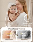  Hooded Baby Bath Towels 2 Pack 100  Muslin Organic Cotton With Hood