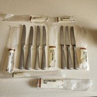 7 Longaberger Dinner Knives Nip Woven Traditions Outlined  Satin Flatware