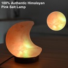 Fanhao Himalayan Salt Lamp  100  Authentic Natural Hand Carved Moon Pink Crys   