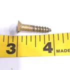 Vintage Nos  Solid Brass Wood Screws With Slotted Flat Head 1  X  10 - 12pk