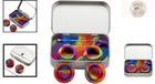 Elegant Portable 5ml Silicone Storage Jars   Stainless Steel Tin Box - 7 Colors