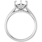 Solitaire Ring Mounting Oval Cut 14k White Gold Claw Prong Cathedral Design Usa