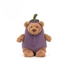 Cute Bear Plush Toy Aubergine Costume Soft Stuffed Animal Gift 30cm Doll