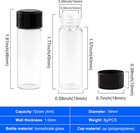 10pcs 4ml Clear Glass Vials With Screw Caps And Pe Pad  1 Dram Small Lab Sample