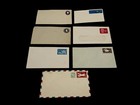 United States Postal Service Lot Of 6 Vtg Envelopes Pre-paid Varying Postages