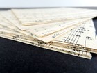 6x6 Square Old Sheet Music Paper  20 Sheets  Perfect For Tags   Upcycled Art