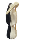 4  Black white Reversible Santa Muerte Holy Death Grim Reaper Statue Fixed Cured