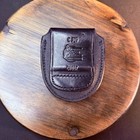 Don Hume Detective Handcuff Case Open Top Basketweave Leather 2 1 4  Belt Loop