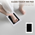 4 Park Baby Footprint Kit With 2 Wooden Frame  No Mess Inkless Handand Footprint