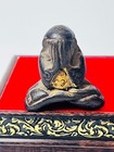 Closed Eyes Phra Pidta Lp Kron Statue Wat Bangsae  Old Thai Buddha Top Amulet