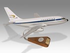 Boeing 737-100 Frontier Airlines Desk Wood Airplane New Model Small Scale 1 100