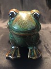 Green Indoor Outdoor Frog Oil Lamp Hermitage Pottery  5   l X 3 1 2    T As Is