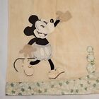 Mickey   Minnie Mouse Hand Embroidered Applique Flour Sack Curtain 1930s Disney