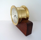West Germany Airguide Ships Bell Naval Chime Clock Brass Case Works Properly Key