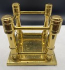 Vintage Bombay Company Polished Brass Pencil   Pen Holder - 1077