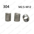 304 Stainless Steel Tangless Insert Helicoil Wire Thread Inserts M2 5 M3 M4-m12