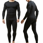 Men s Winter Ski Ultra-soft Fleece Thermal Top Bottom Long Johns Underwear Set