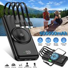 900000mah Usb Power Bank Backup Fast Portable Wireless Charger External Battery