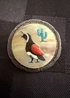 Vintage Elliot Qualo Zuni Quail Cactus Inlay Sterling Silver Brooch Pin 7 8g