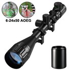 6-24x50 Aoeg Hunting Riflescope Optical Scope Red Green Illuminated W 20mm Rail