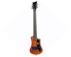 Hofner Shorty Electric Travel Guitar W  Gig Bag - Metallic Orange - Open Box