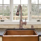 Akicon Antique Copper Pull Out Kitchen Faucet  Single Level Solid Brass Kitch   