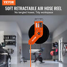 Vevor Retractable Air Hose Reel 3 8 In X 50 Ft Hybrid Air Hose Max 300 Psi