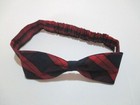 Toddler Girls Janie And Jack Tartan Party Red  Plaid Bow Headband 12-24 M 2t 3t